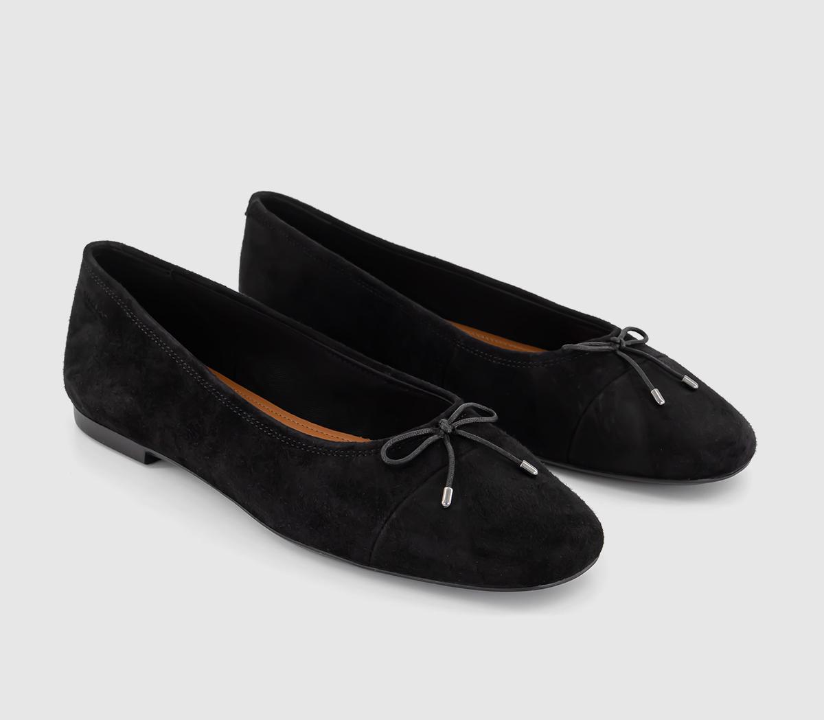 Vagabond Shoemakers Jolin Classic Ballerina Black Suede - Flat Shoes ...