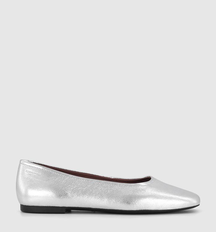 Vagabond Shoemakers Jolin Classic Ballerina Flats Silver