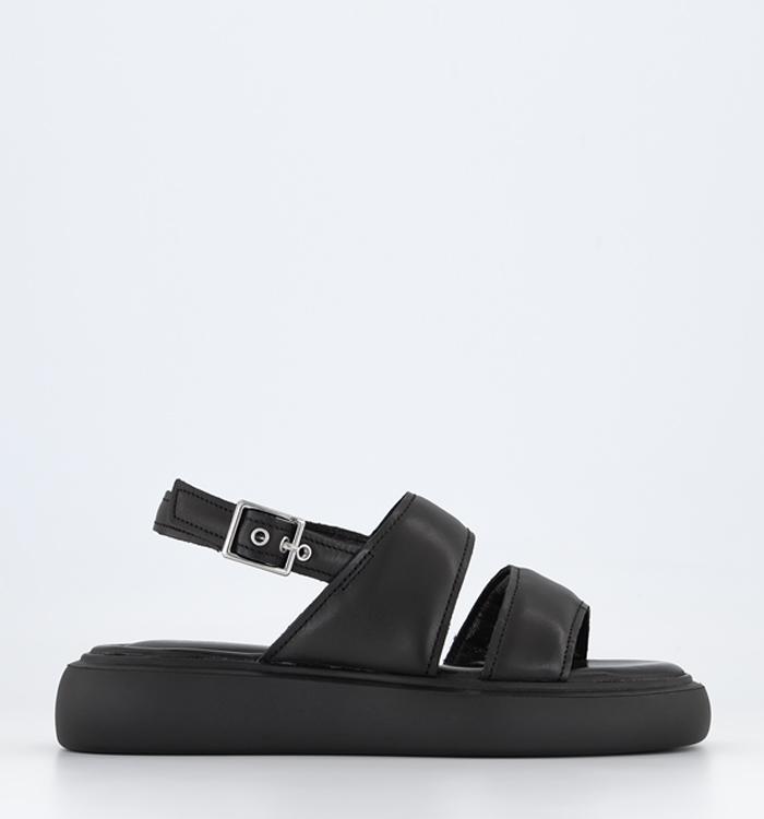 Vagabond Shoemakers Blenda 2 Strap Sandals Black Leather