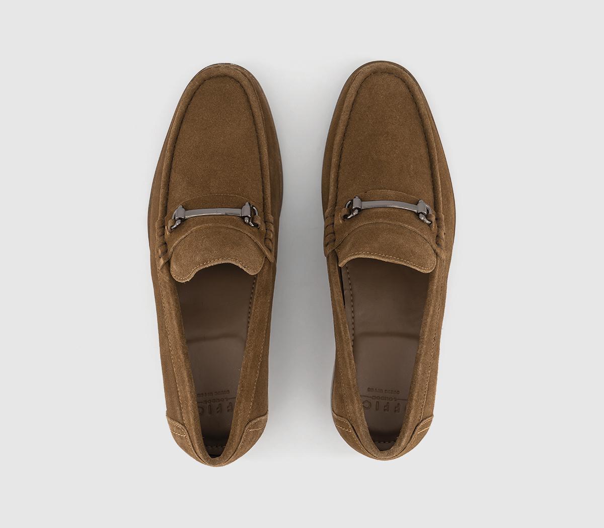 OFFICECalum Snaffle Slip On LoafersTan Suede