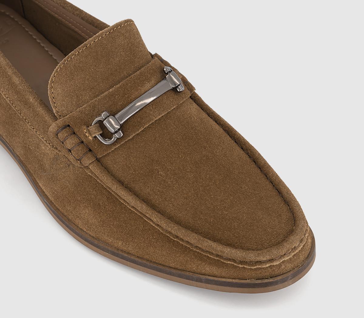 OFFICECalum Snaffle Slip On LoafersTan Suede