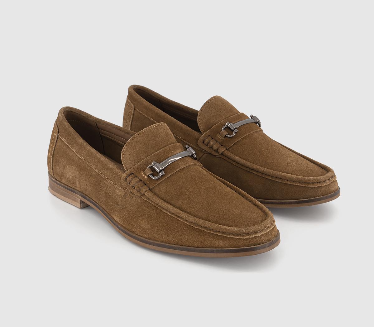 OFFICECalum Snaffle Slip On LoafersTan Suede
