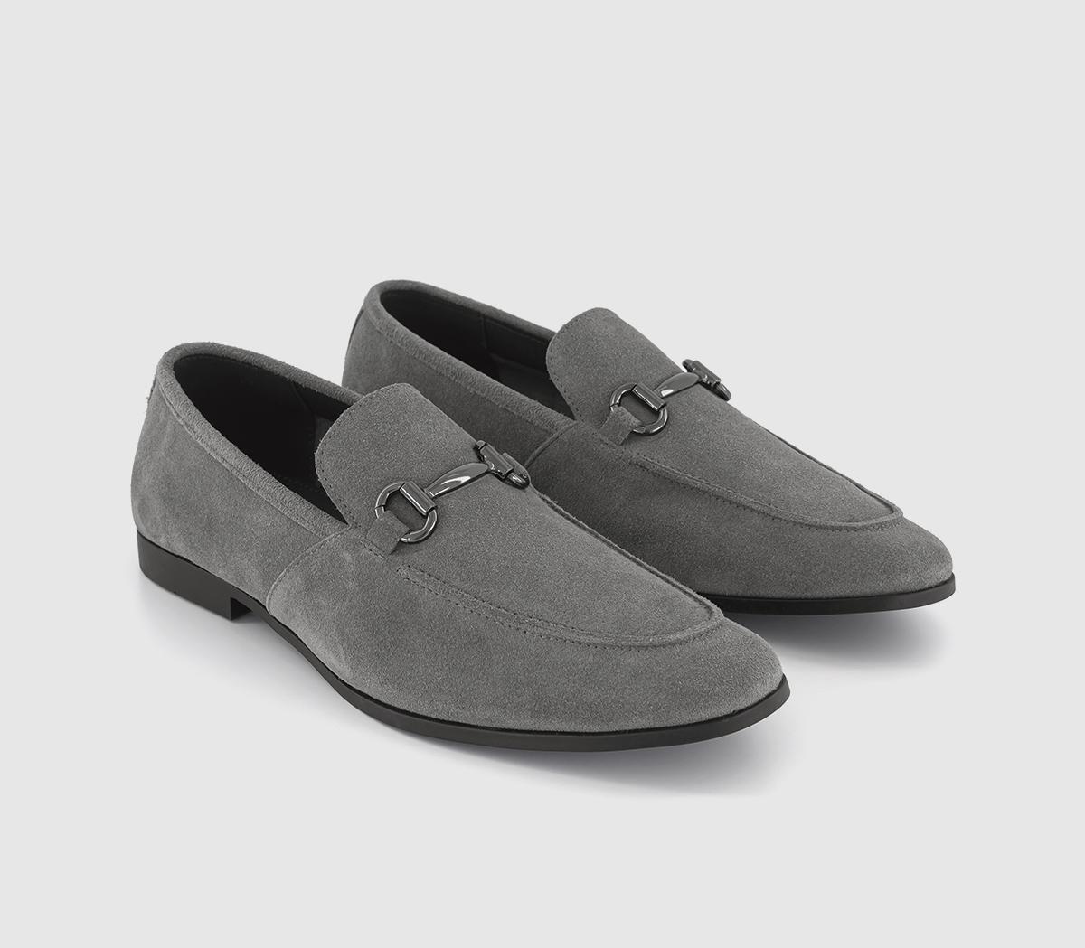 OFFICE Mens Memming Loafers Grey Suede, 11