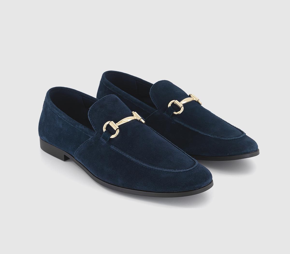 OFFICE Mens Memming Loafers Navy Suede, 10