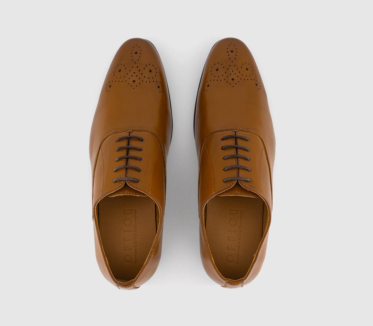 OFFICE Marlo Toerose Oxford Shoes Tan - Men’s Smart Shoes