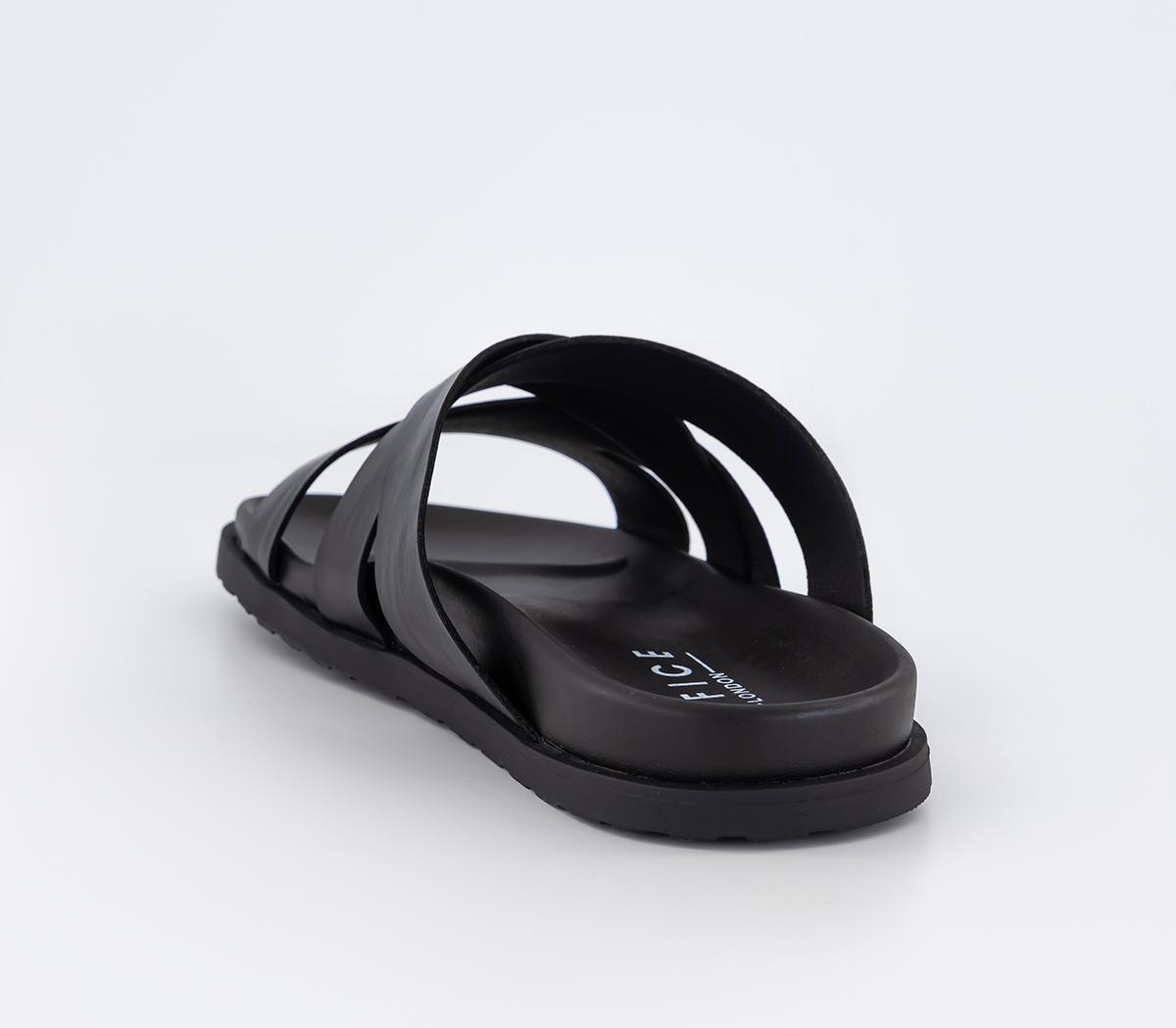 OFFICETahiti Multistrap Covered FootbedsBlack