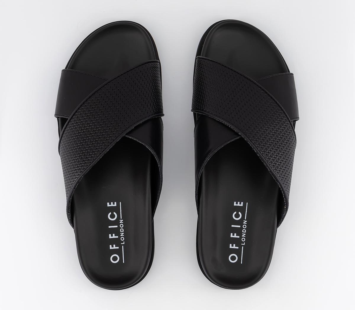 OFFICEGilli Cross Woven Sliders OFFICEGilli Cross Woven SlidersBlack