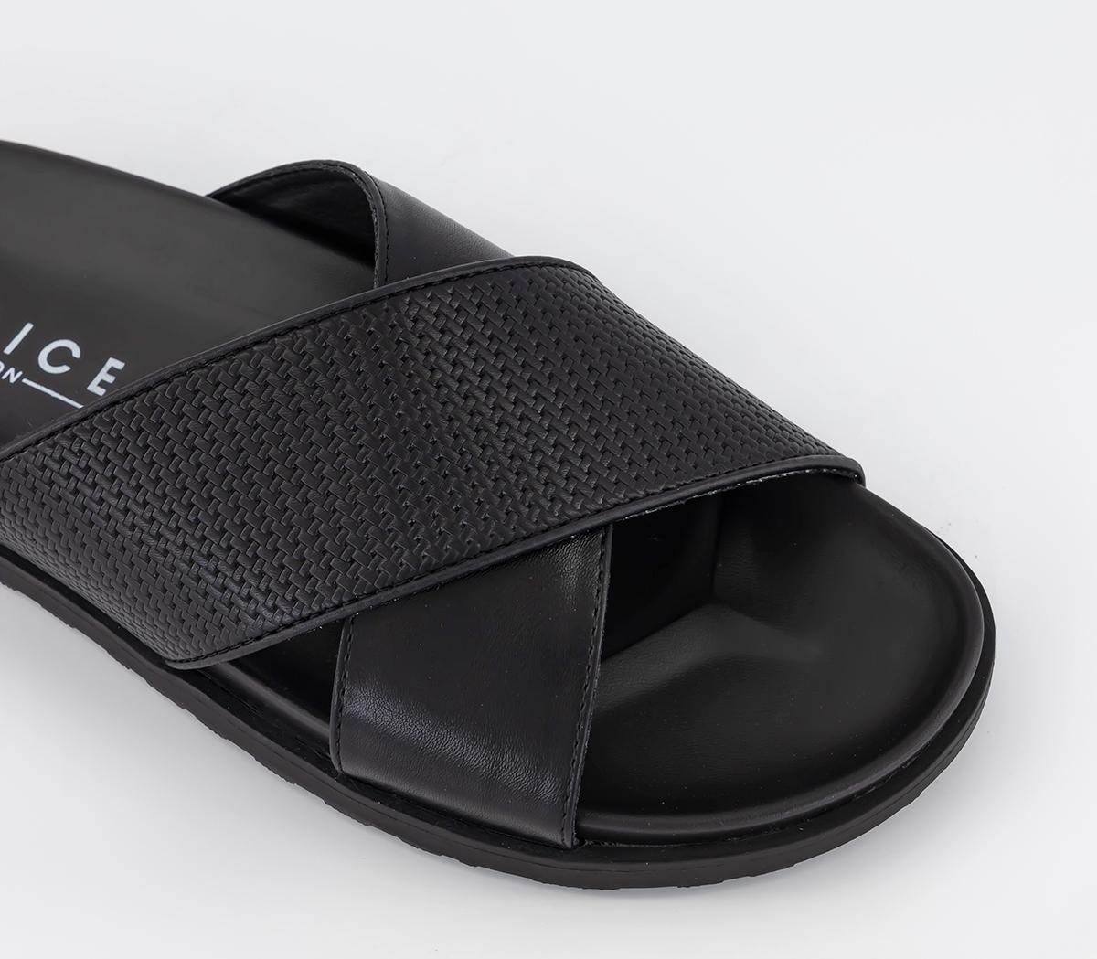 OFFICEGilli Cross Woven Sliders OFFICEGilli Cross Woven SlidersBlack