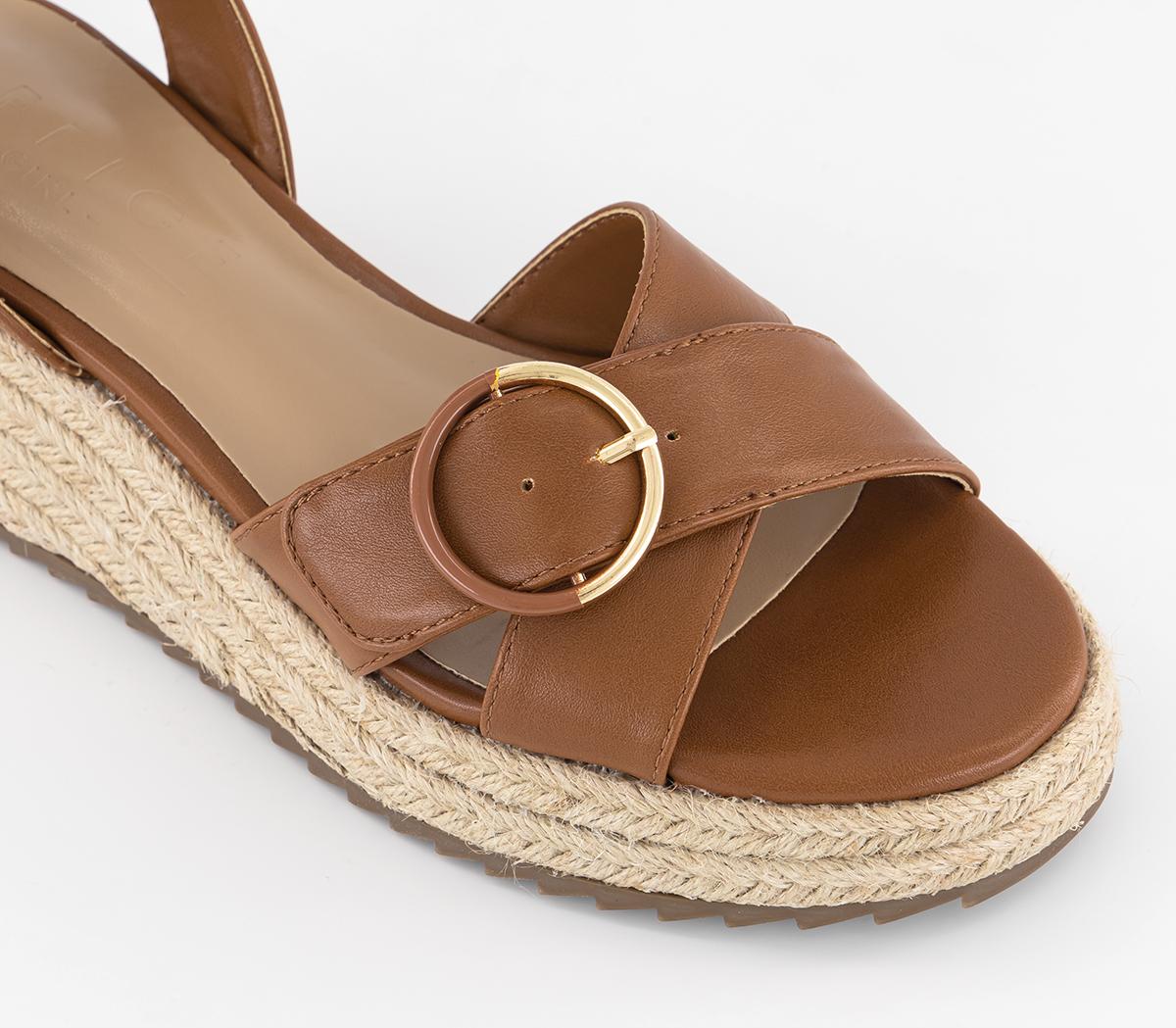 OFFICESuzie Flatform EspadrillesTan