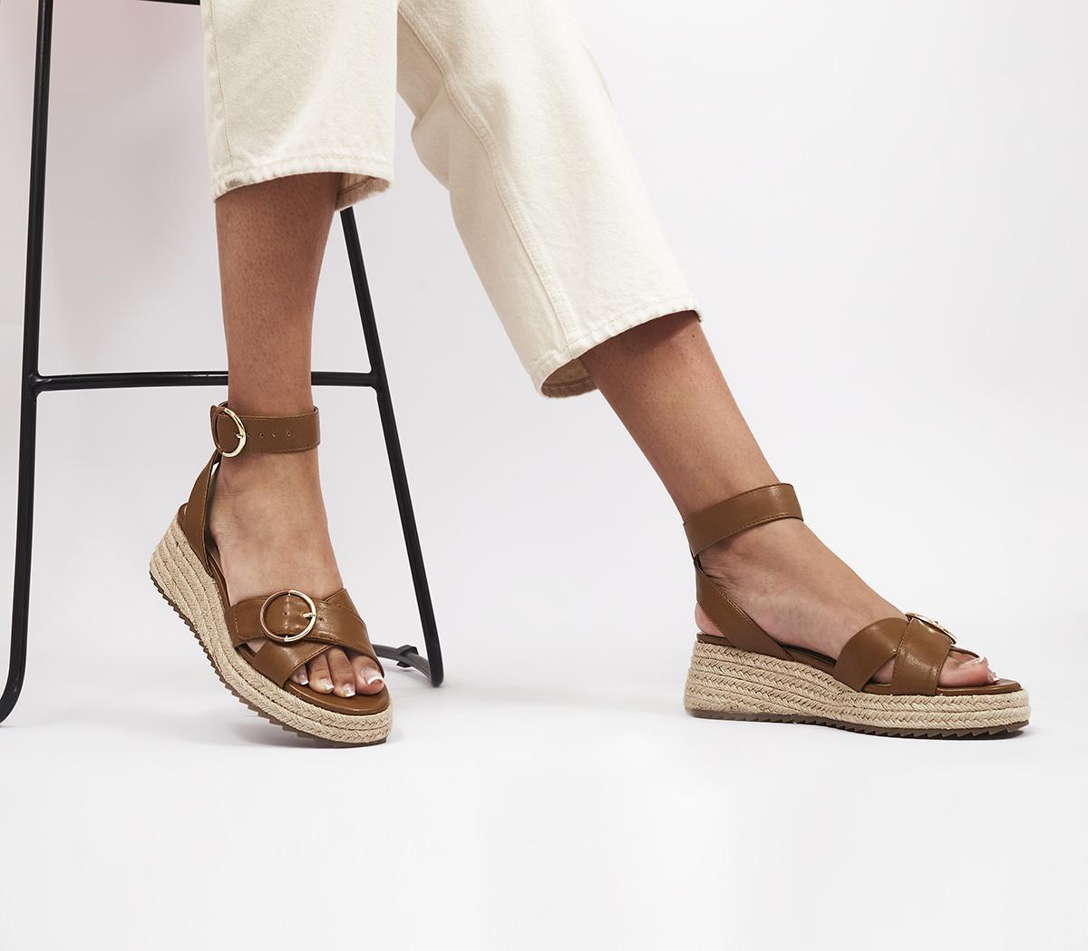 Flatform discount tan sandals