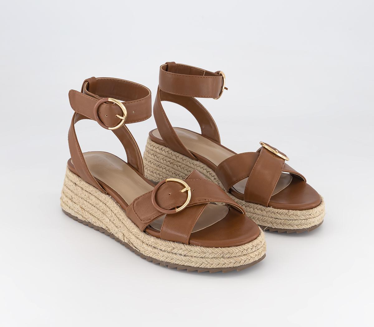 OFFICESuzie Flatform EspadrillesTan