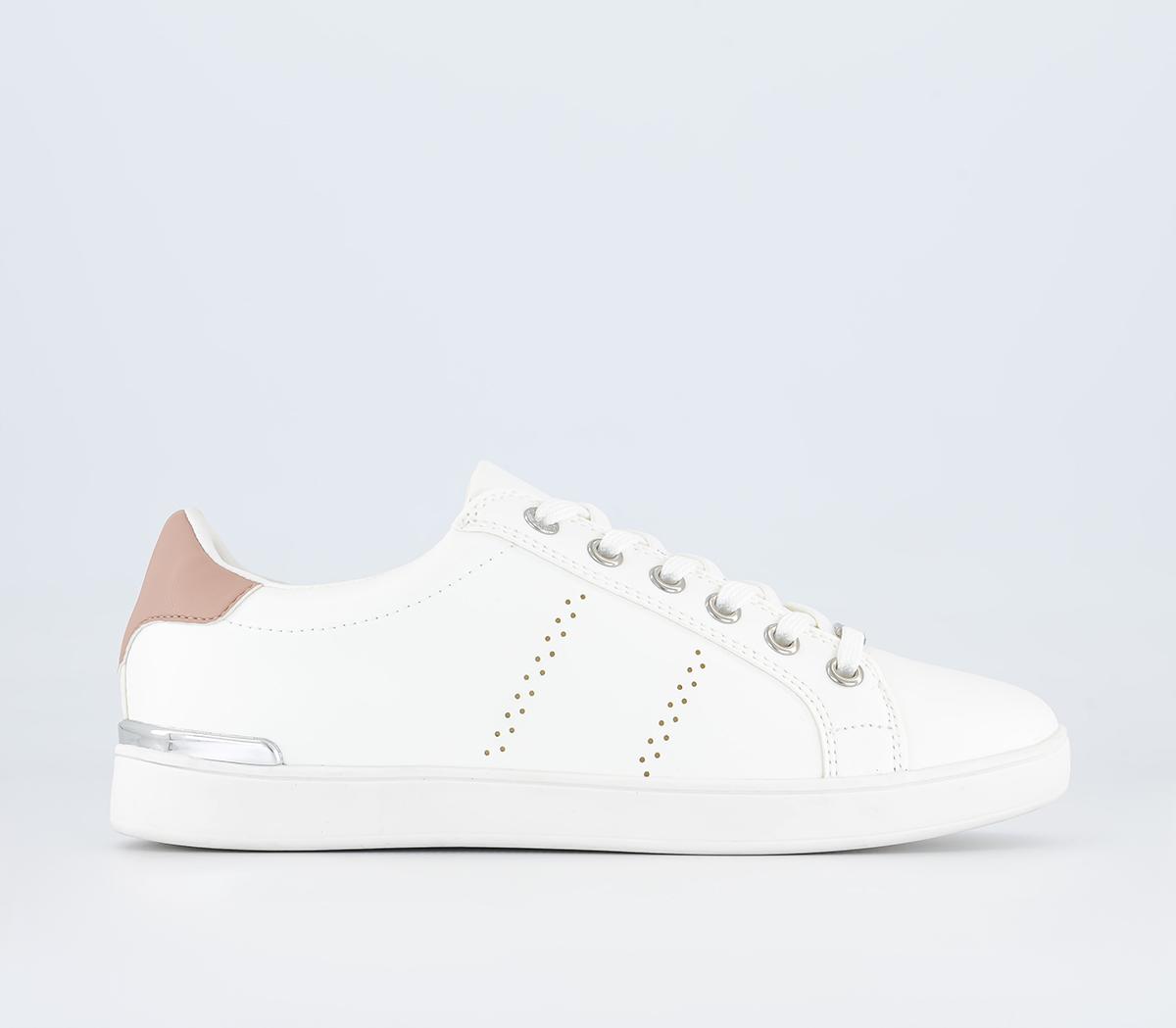 OFFICEForceful Lace Up TrainersWhite Blush Mix