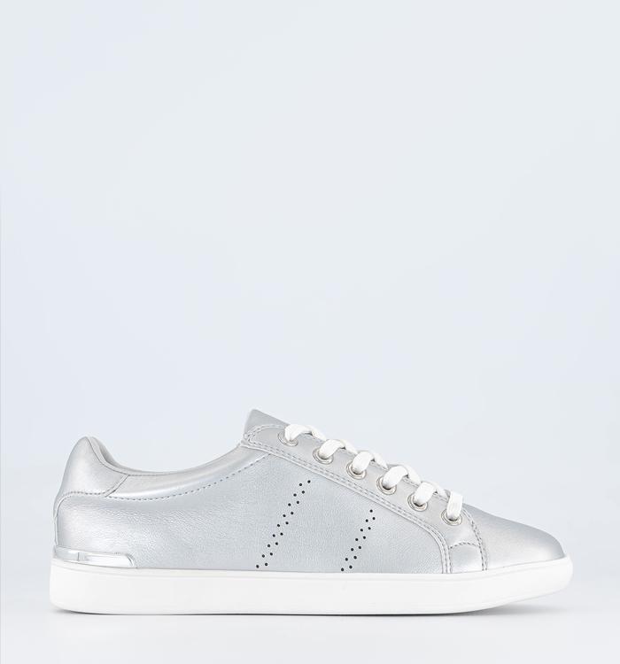 OFFICE Forceful Lace Up Trainers Silver