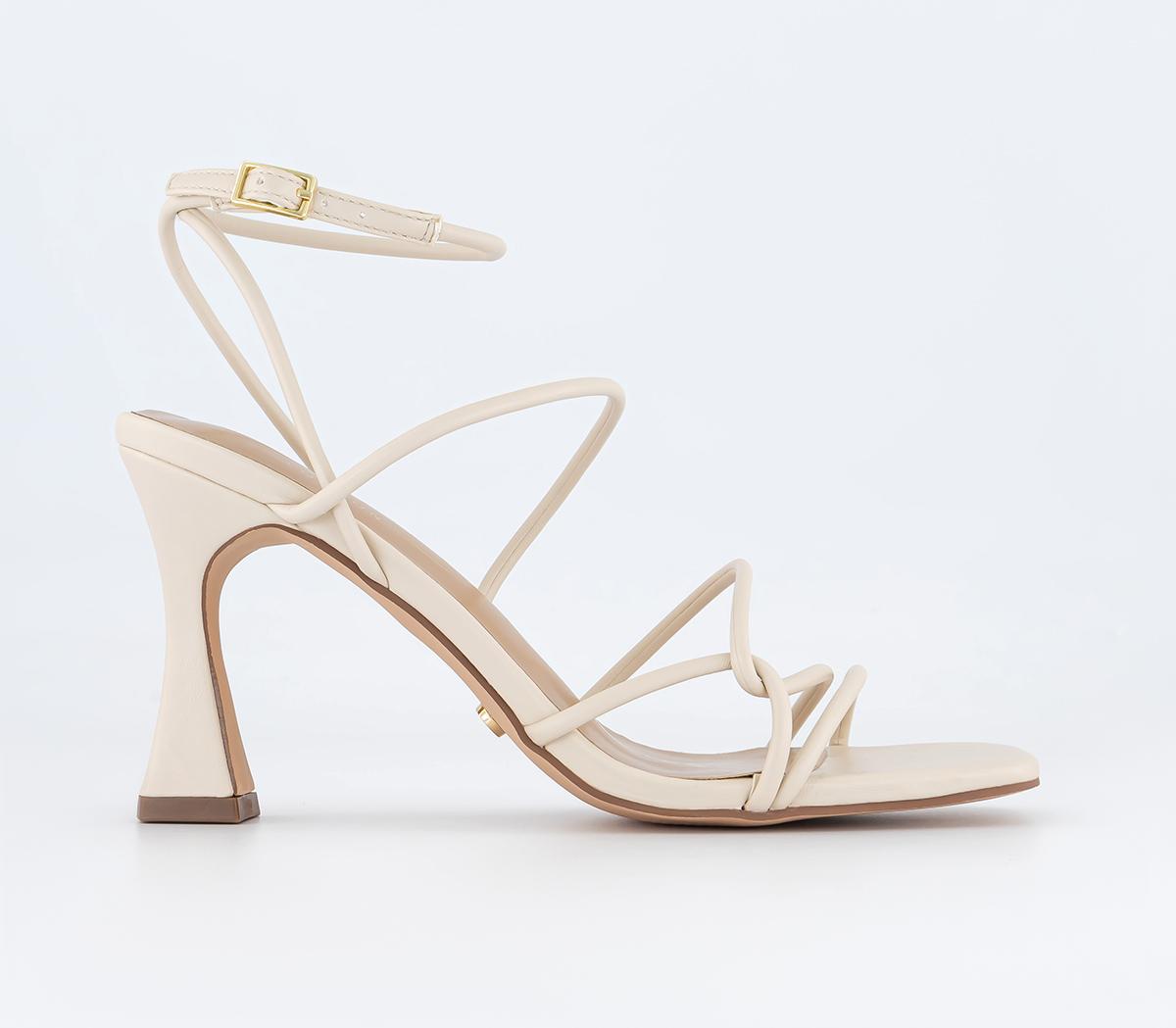 Wide Fit Million Dollar Strappy Sandals Off White