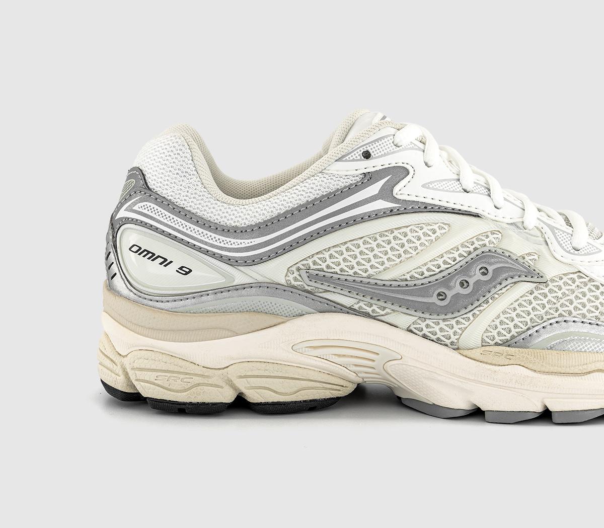 SauconyProgrid Omni 9 TrainersWhite Silver