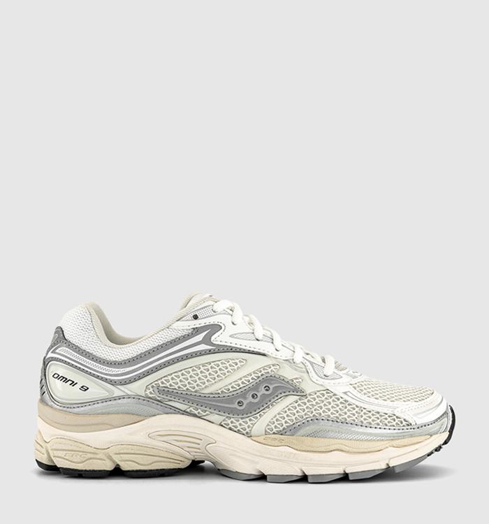 Saucony Progrid Omni 9 Trainers White Silver