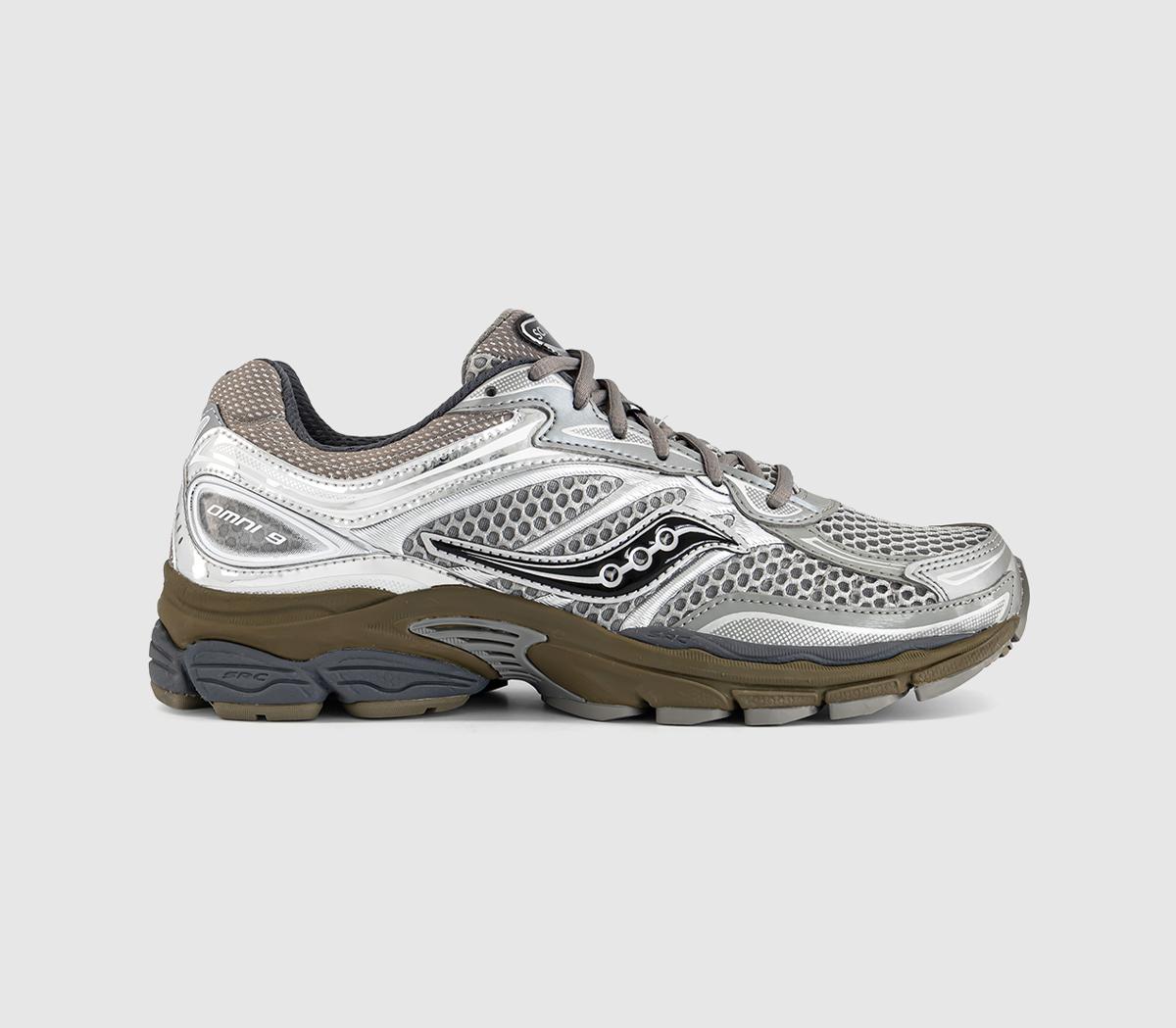Saucony Progrid Omni 9 Trainers Debonair Silver In Grey, 10.5