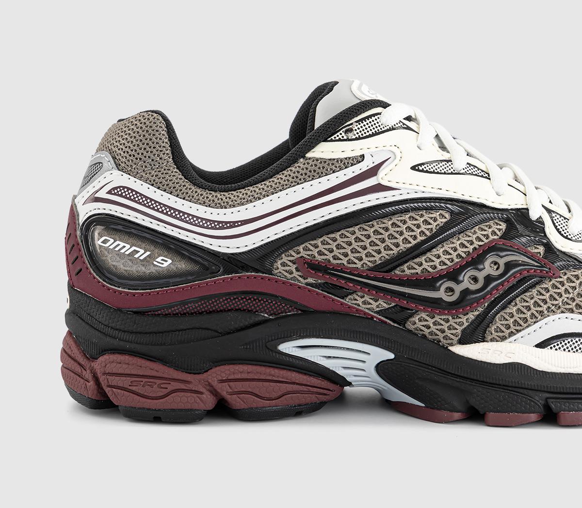 SauconyProgrid Omni 9 TrainersTan Maroon