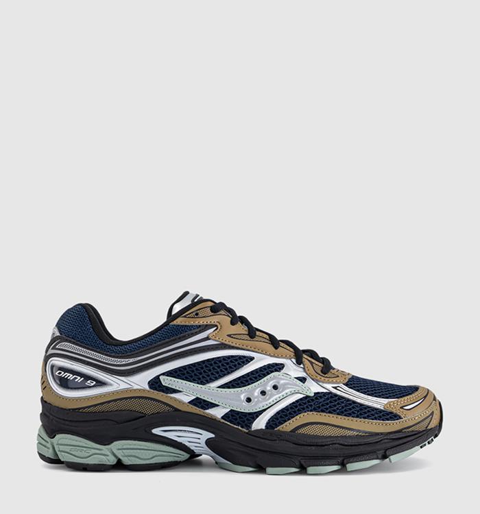 Saucony Progrid Omni 9 Trainers Brown Navy
