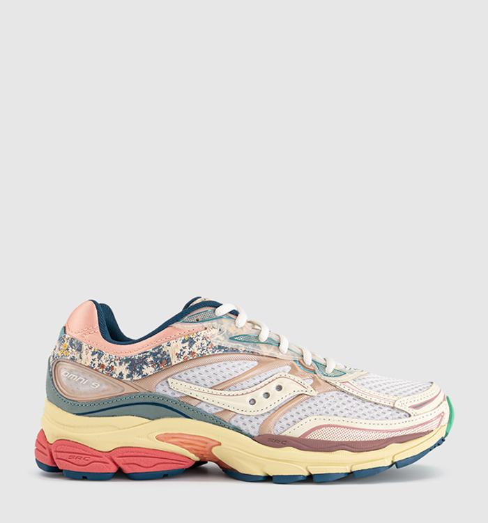 Saucony Progrid Omni 9 Trainers Beige Blue