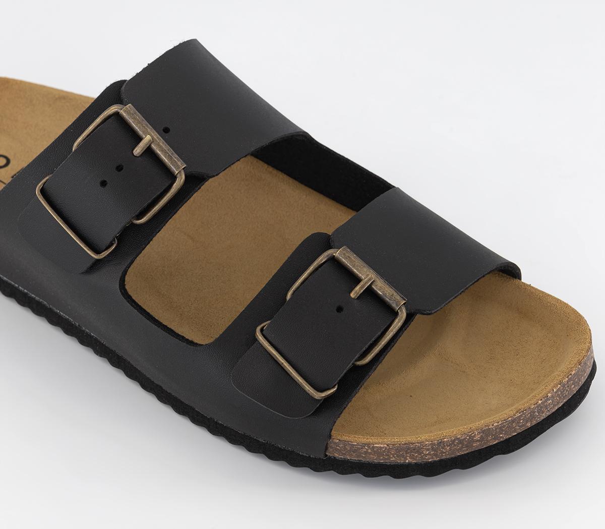 OFFICE Livingstone Double Strap Footbeds Black - Men’s Sandals