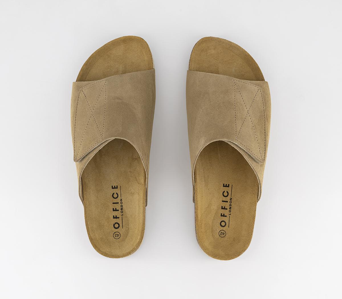 OFFICESantiago SlidersBeige Suede