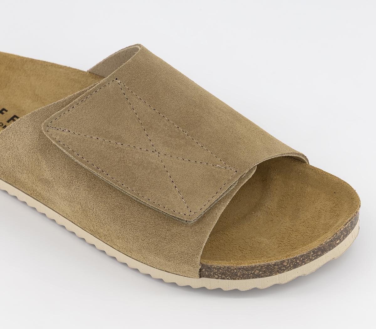 OFFICESantiago SlidersBeige Suede