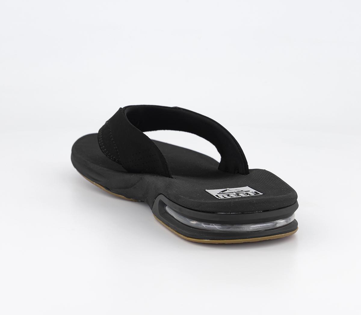 ReefFanning Toe Thong Sandals ReefFanning Toe Thong Sandals Black Silver