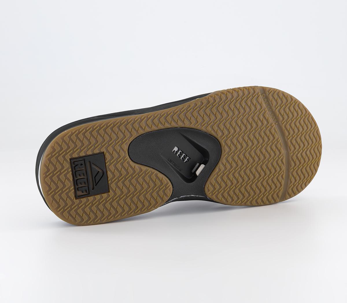 ReefFanning Toe Thong Sandals ReefFanning Toe Thong Sandals Black Silver