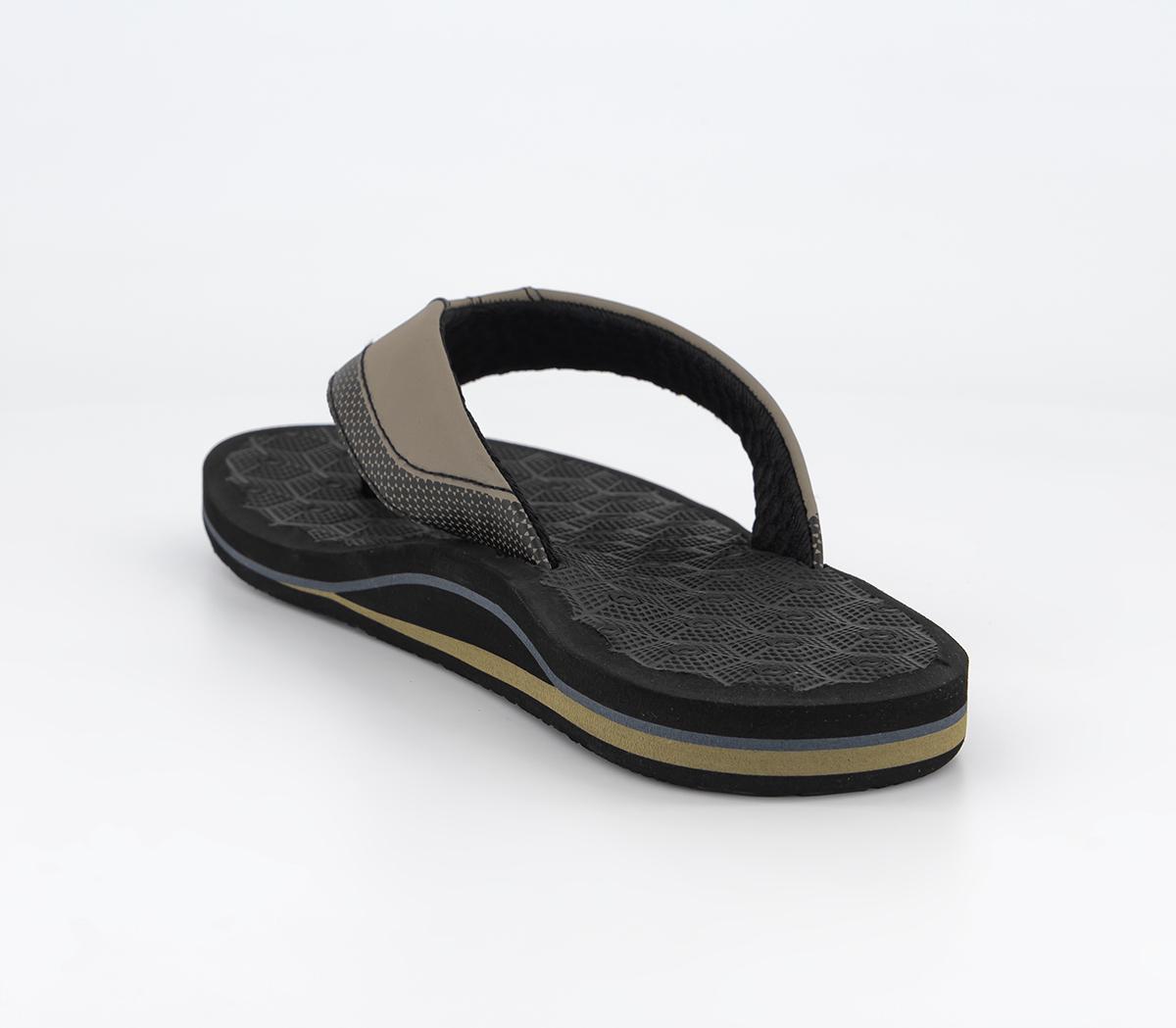 ReefRipper Toe Thong Sandals Black Tan