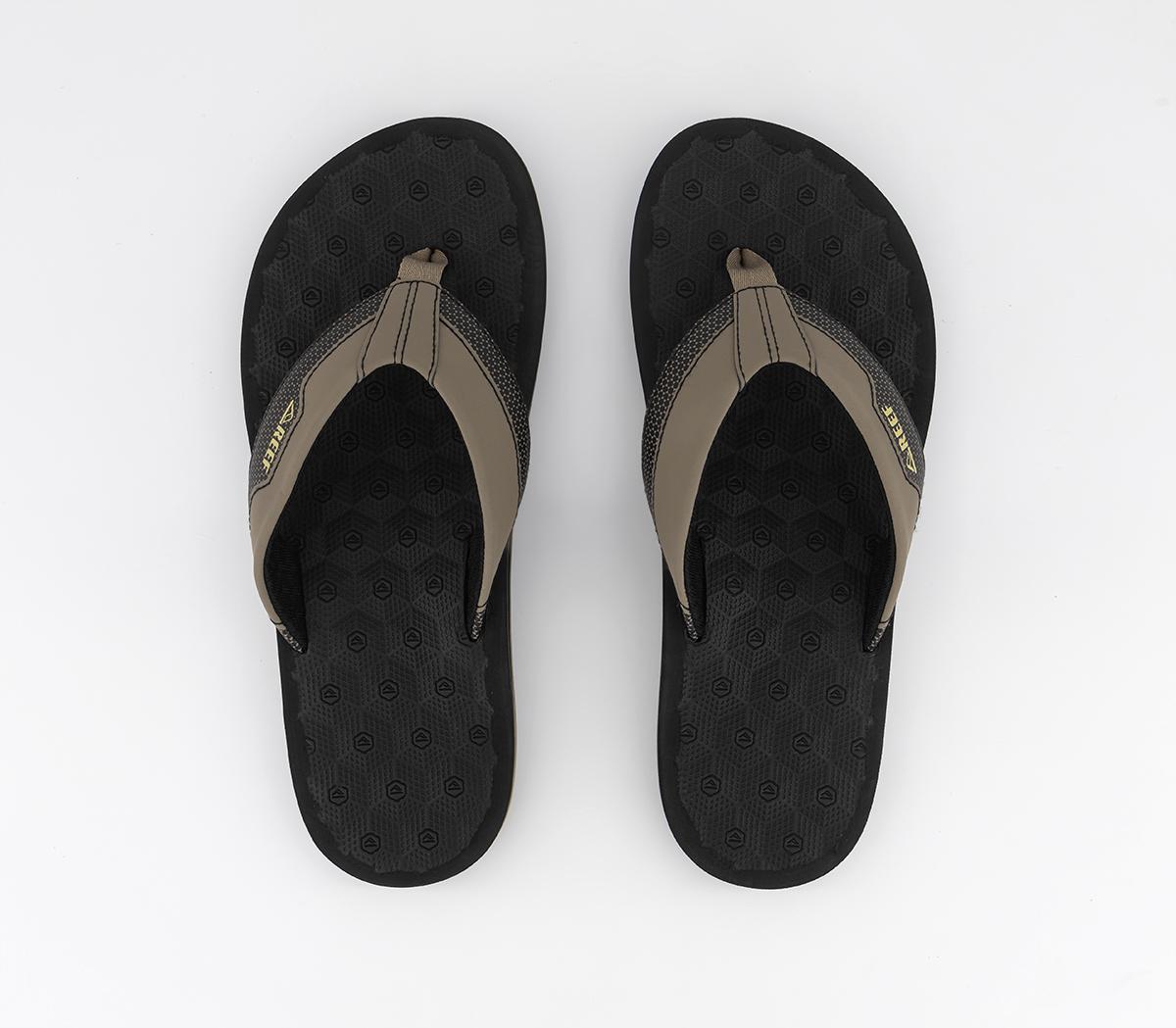 ReefRipper Toe Thong Sandals Black Tan