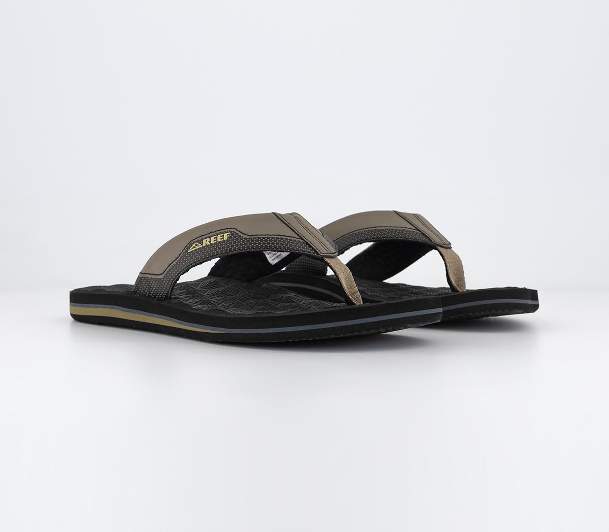 ReefRipper Toe Thong Sandals Black Tan