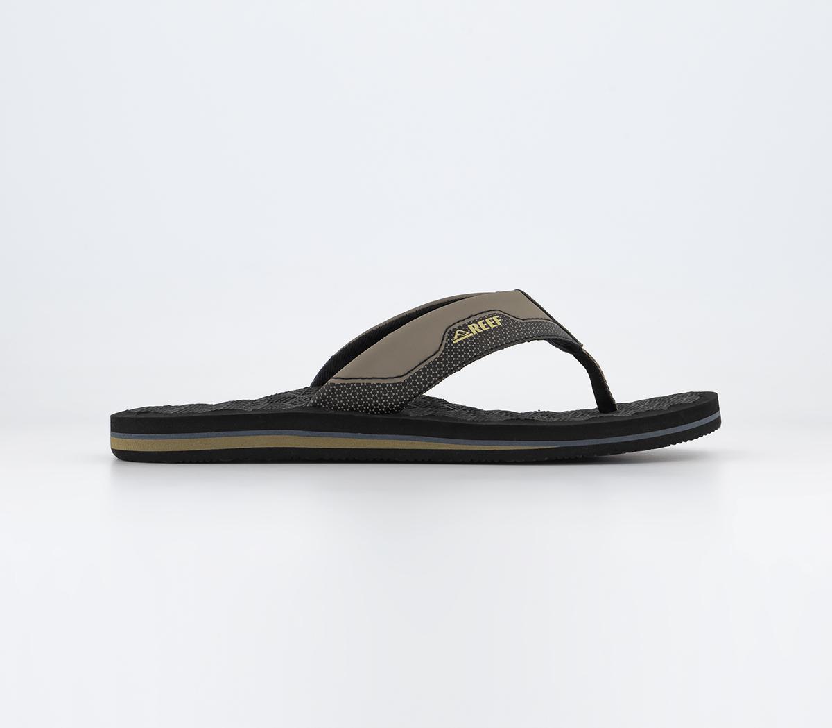 ReefRipper Toe Thong Sandals Black Tan