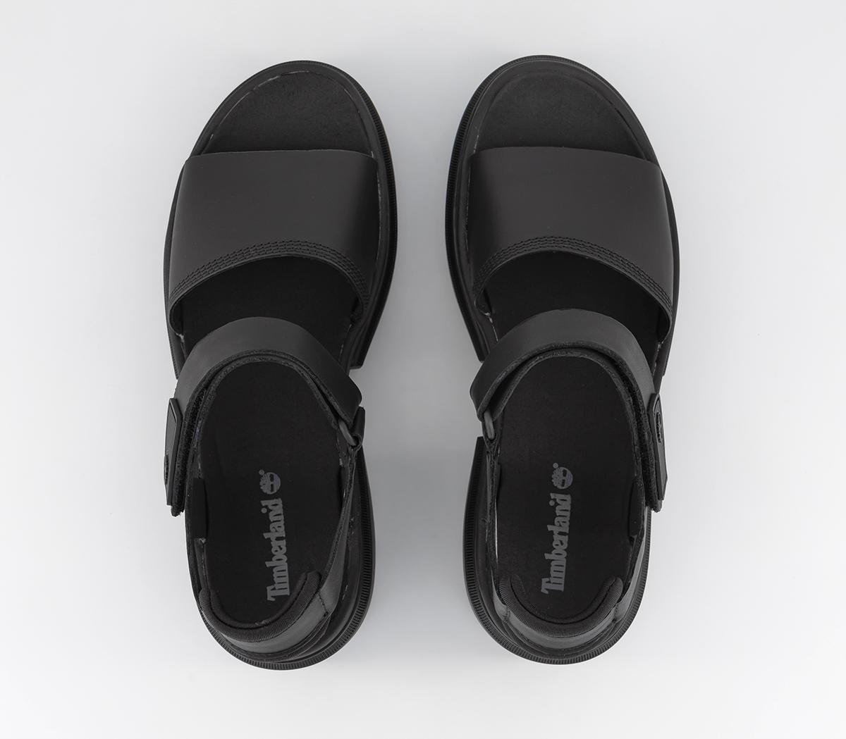Timberland Everleigh Ankle Strap Sandals Black Full Grain - Women’s ...