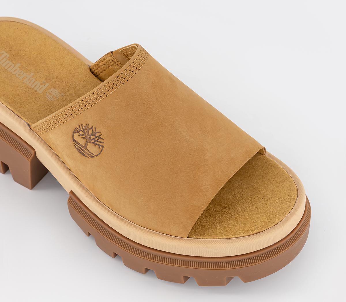 Timberland Everleigh Slide Mules Wheat Nubuck Women’s Sandals