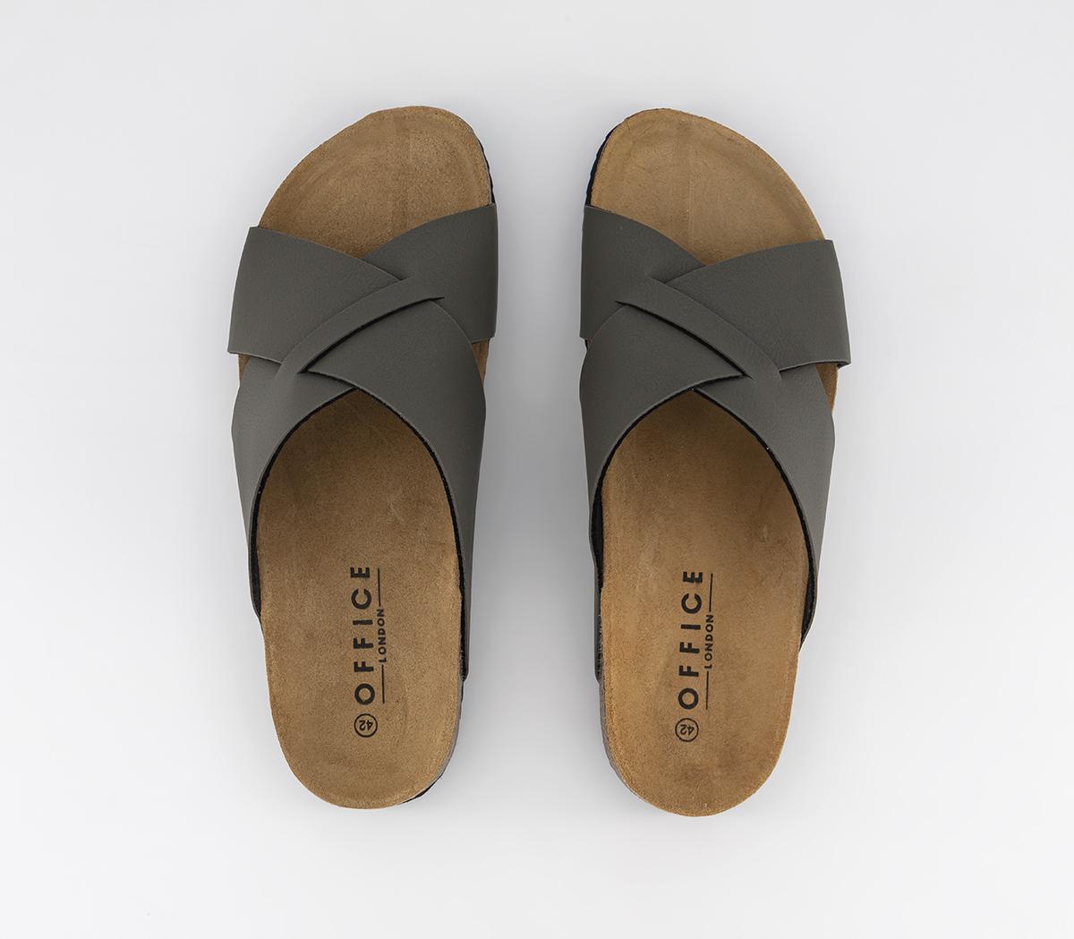 OFFICEFiji Footbed Sandals Khaki