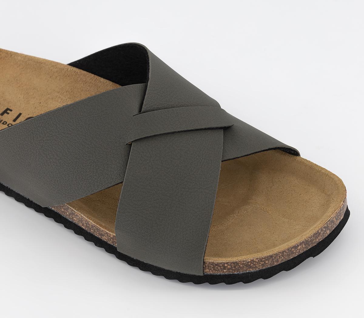 OFFICEFiji Footbed Sandals Khaki