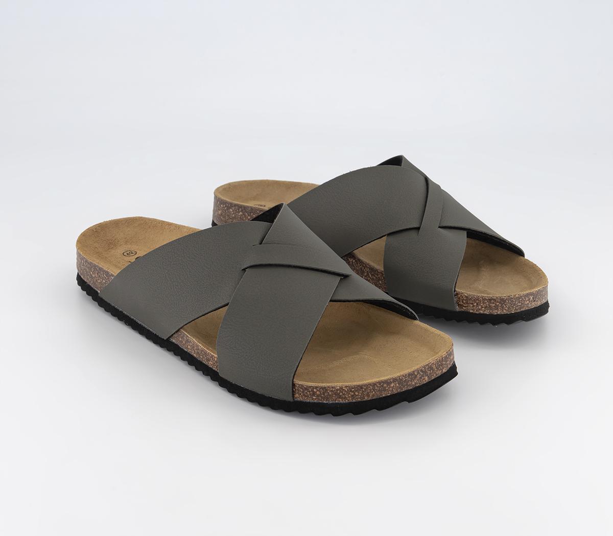 OFFICEFiji Footbed Sandals Khaki