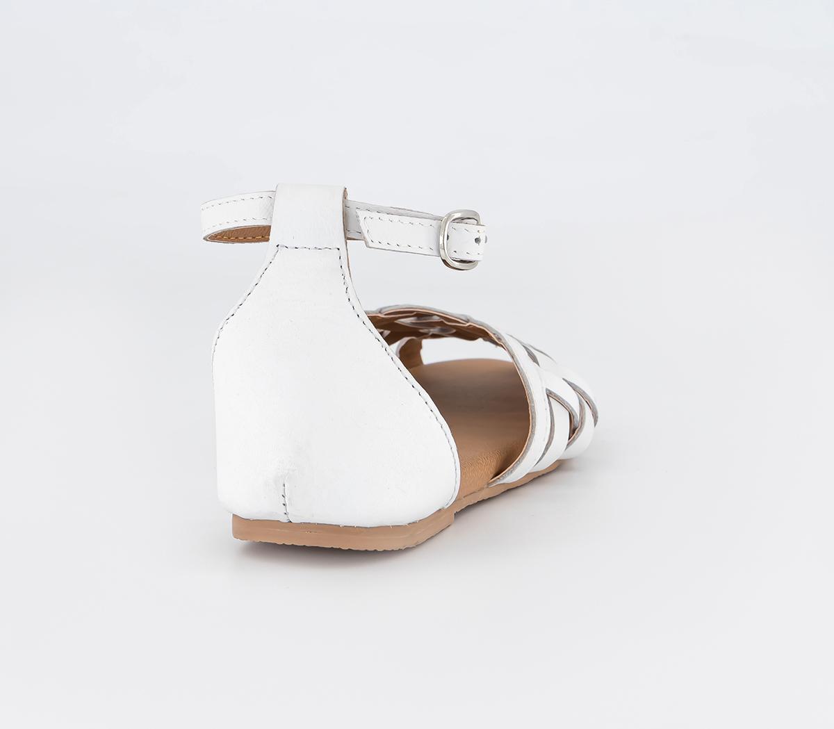 OFFICE KidsGabby Junior Woven Leather Sandals OFFICE KidsGabby Junior Woven Leather SandalsWhite Leather