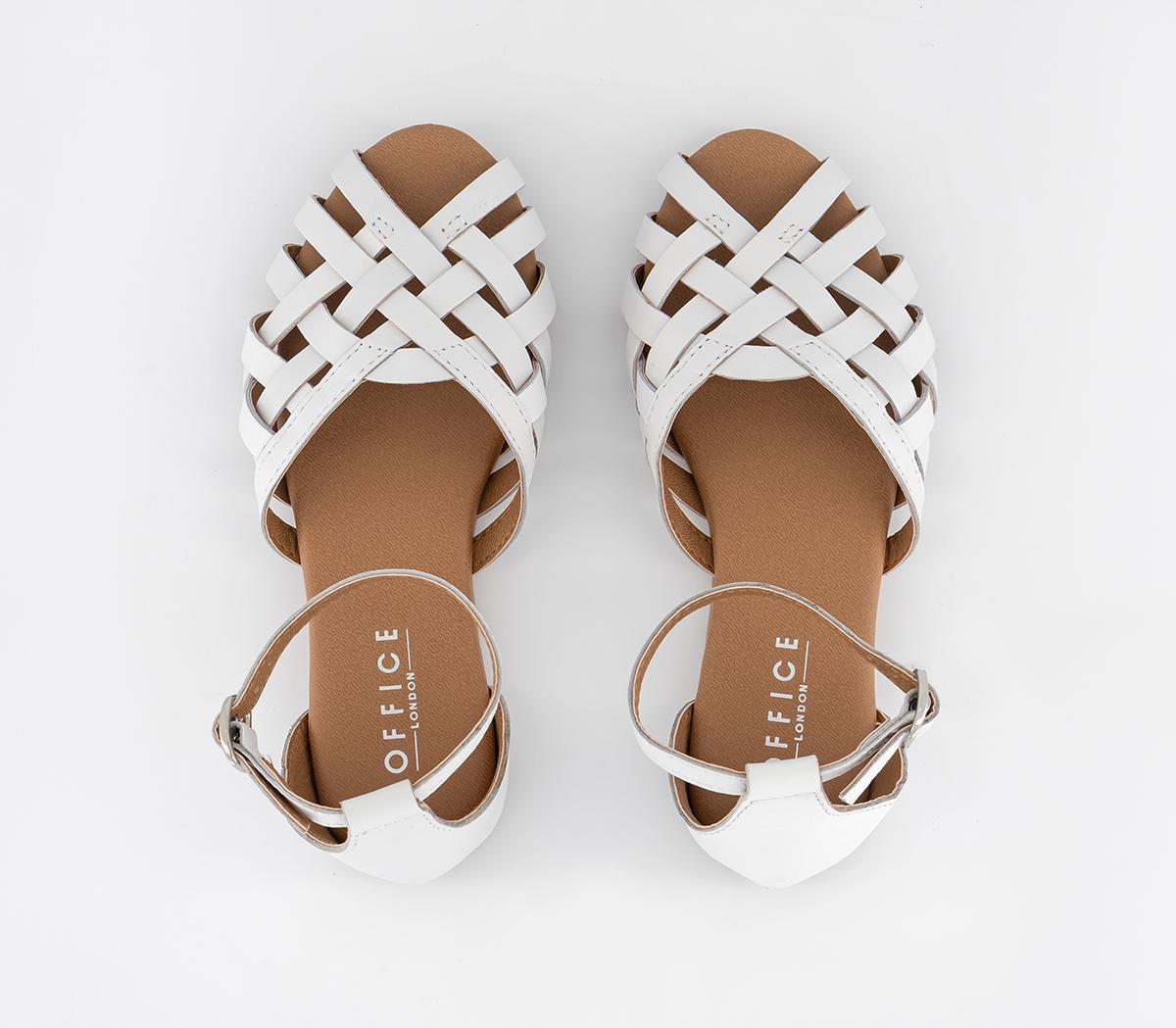 OFFICE KidsGabby Junior Woven Leather Sandals OFFICE KidsGabby Junior Woven Leather SandalsWhite Leather