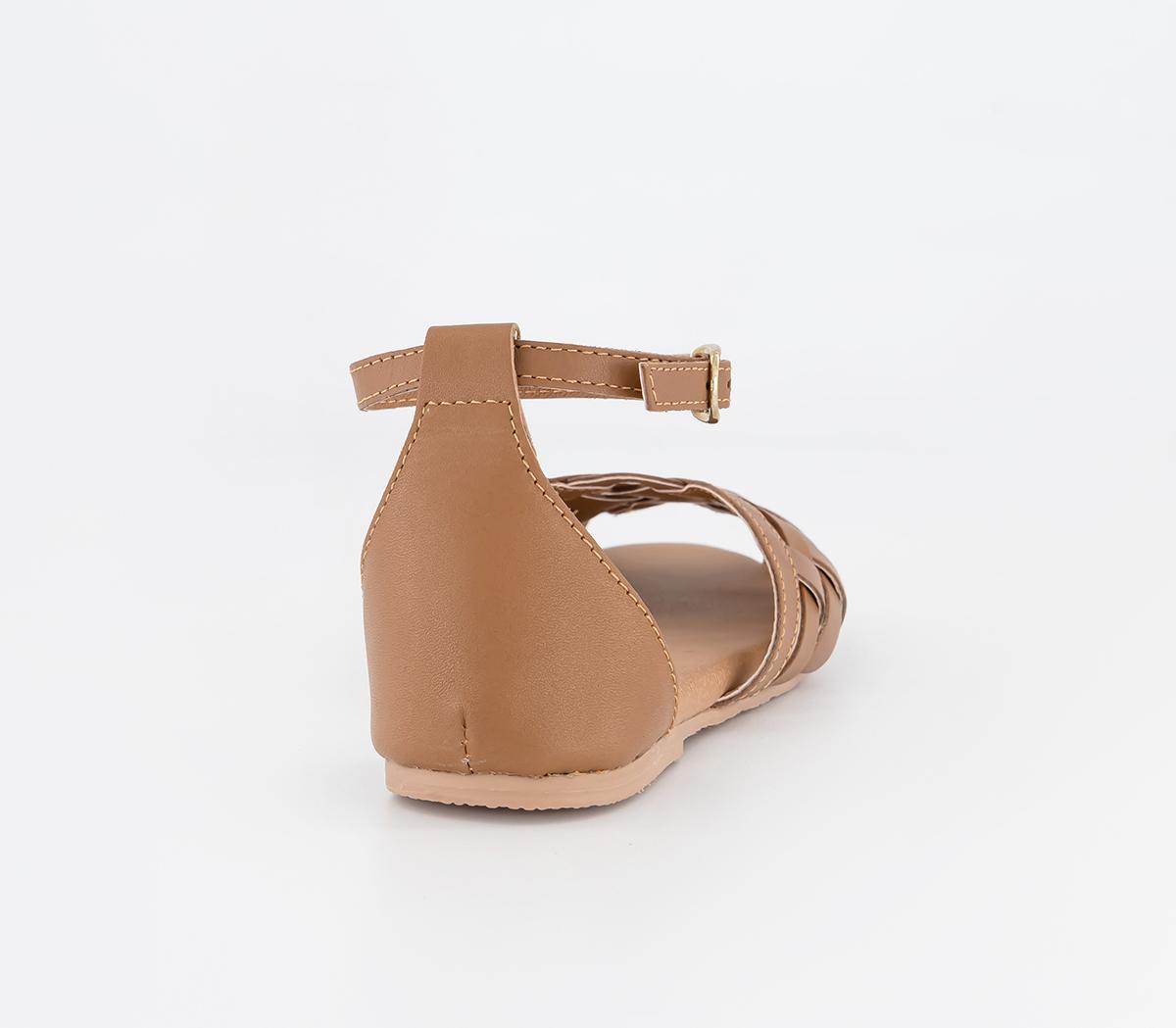 OFFICE KidsGabby Junior Woven Leather Sandals OFFICE KidsGabby Junior Woven Leather SandalsTan Leather
