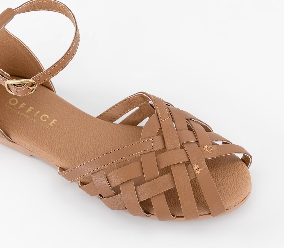 OFFICE KidsGabby Junior Woven Leather Sandals OFFICE KidsGabby Junior Woven Leather SandalsTan Leather