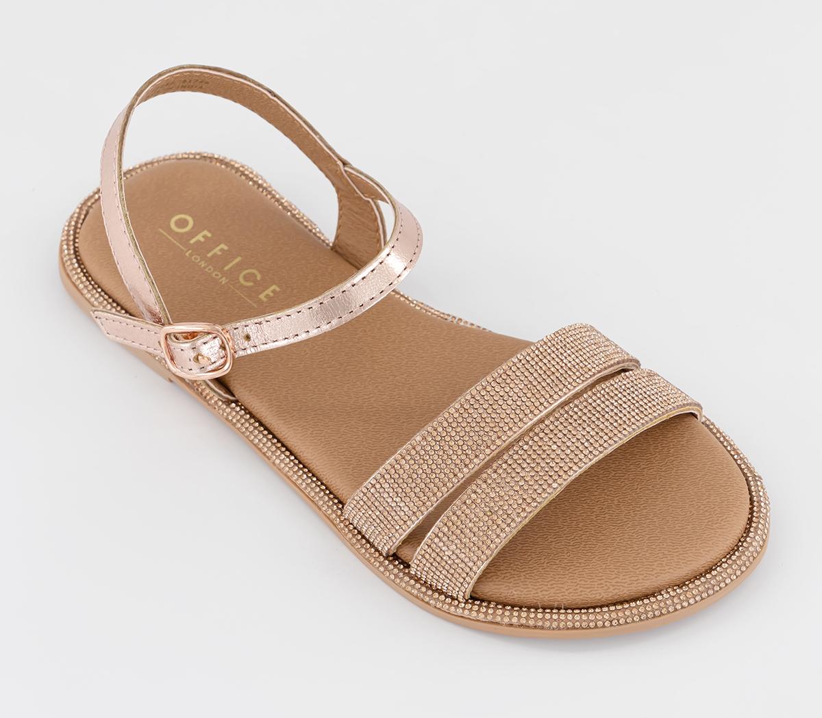 OFFICE KidsGeorgie Junior Embellished Leather Sandals OFFICE KidsGeorgie Junior Embellished Leather SandalsRose Gold Leather