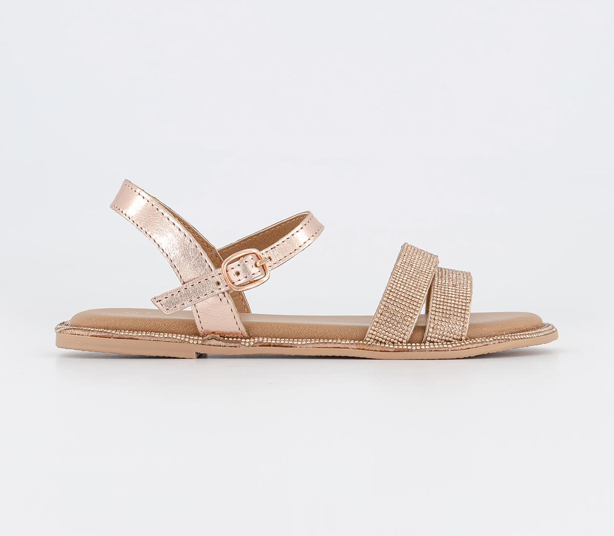 Office gold best sale flat sandals