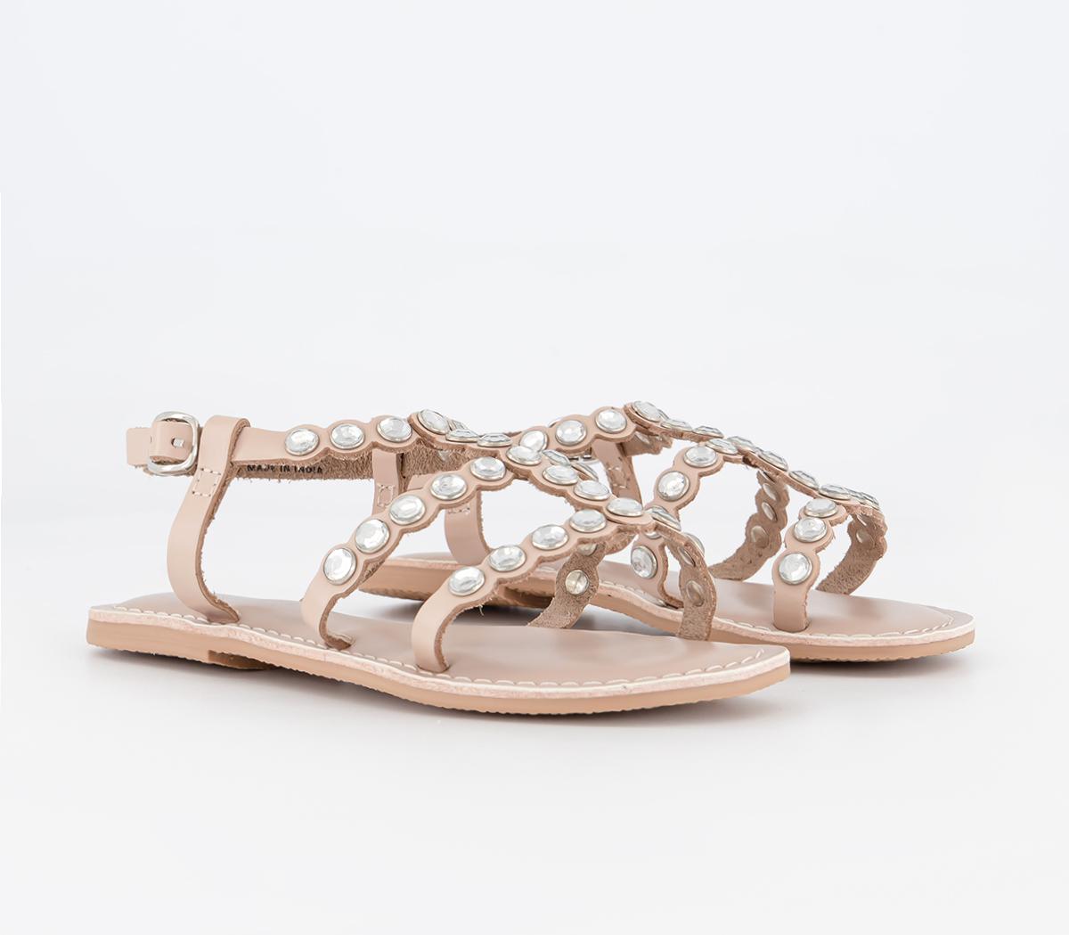 OFFICE Kids Georgina Junior Leather Sandals Beige Leather - Kids