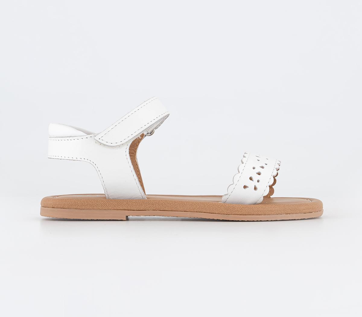 Gia Junior Leather Sandals White Leather