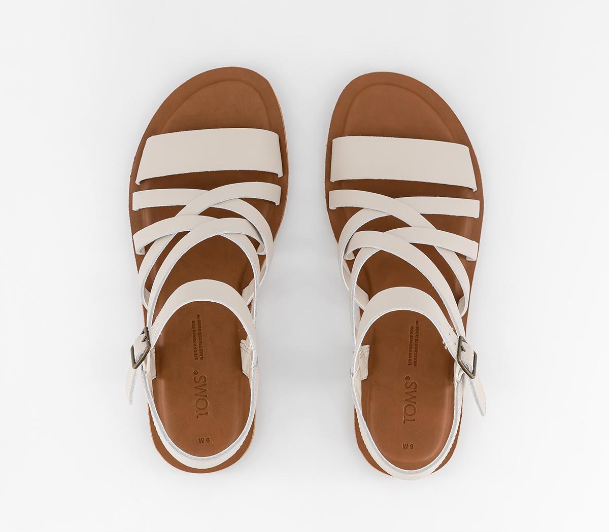 TOMSSephina SandalsWhite Putty Leather