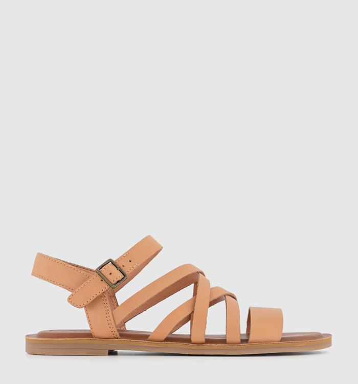 TOMS Sephina Sandals Sandy Beige Leather