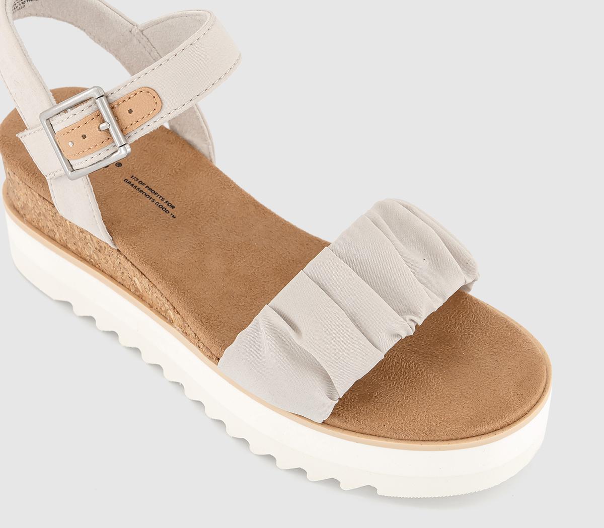 TOMSDiana Wedge Sandals TOMSDiana Wedge SandalsPutty Ruched