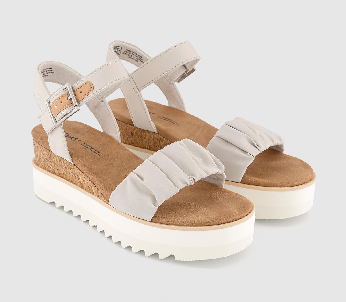 TOMSDiana Wedge SandalsPutty Ruched